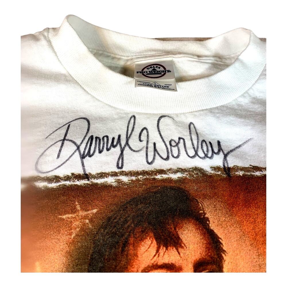 2003 Darryl Worley Signed Double Sided Promo Graphic Tee 9/11 Commemorative L - Picture 5 of 8